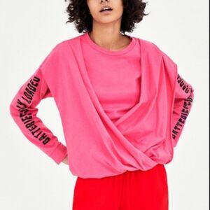 ZARA Draped Crossover Top Fully Loaded S NWT